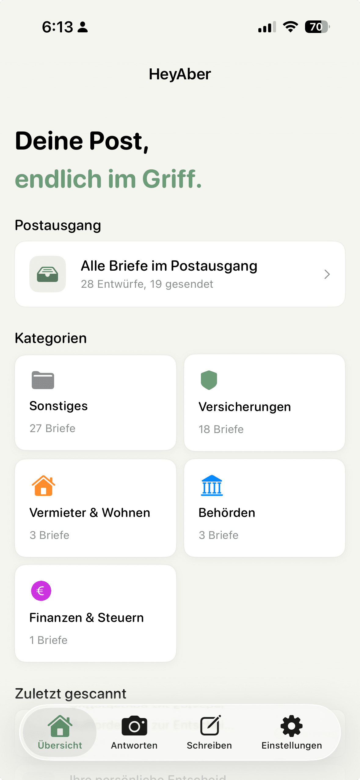 HeyAber App – Deine Post, endlich im Griff